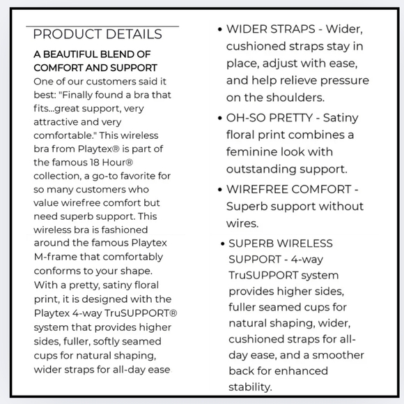 🔥 VTG / NEW / PLAYTEX 18hr BRA / WHITE - Picture 4 of 13